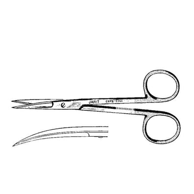 Scissors Iris 4-1/2" Curved Stainless Steel/Tungsten Carbide Ea